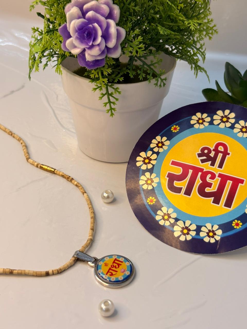 One Round Pure Tulasi Kanthi + Sri Radha Locket