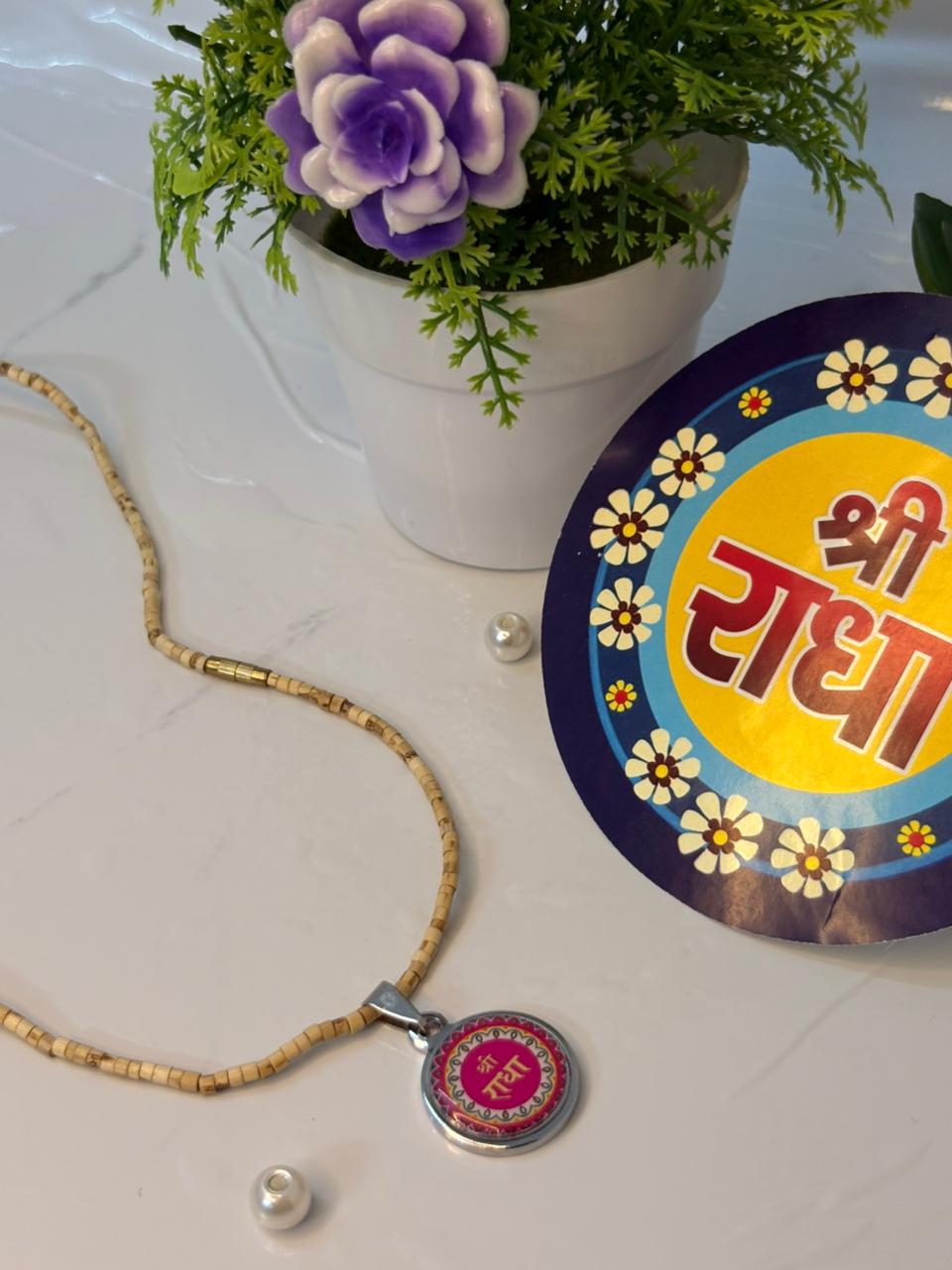 One Round Pure Tulasi Kanthi + Sri Radha Locket